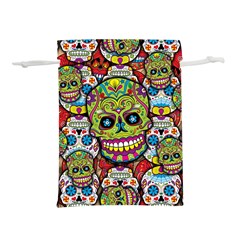 Sugar Skulls Lightweight Drawstring Pouch (l) by ExtraAwesomeSauce