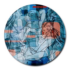 Retro Girls Round Mousepads