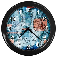 Retro Girls Wall Clock (black) by ExtraGoodSauce