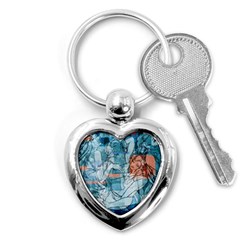 Retro Girls Key Chain (heart) by ExtraGoodSauce