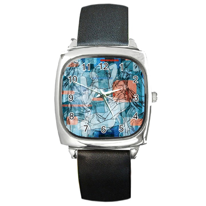 Retro Girls Square Metal Watch