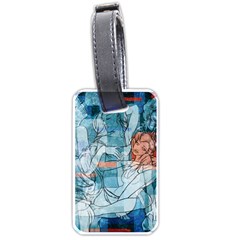 Retro Girls Luggage Tag (one side)