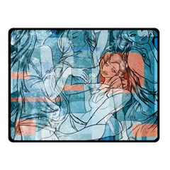 Retro Girls Double Sided Fleece Blanket (Small) 