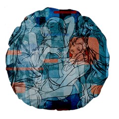 Retro Girls Large 18  Premium Flano Round Cushions