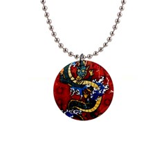 Dragon 1  Button Necklace by ExtraGoodSauce