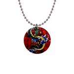 Dragon 1  Button Necklace Front