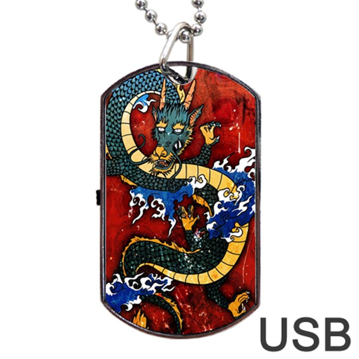 Dragon Dog Tag USB Flash (Two Sides)