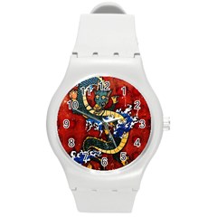 Dragon Round Plastic Sport Watch (m) by ExtraGoodSauce