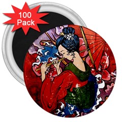 Geisha Geisha 3  Magnets (100 Pack) by ExtraGoodSauce