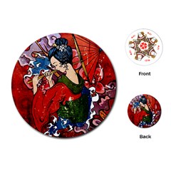 Geisha Geisha Playing Cards Single Design (round) by ExtraGoodSauce