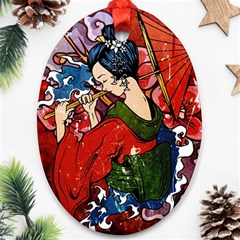 Geisha Geisha Oval Ornament (two Sides) by ExtraGoodSauce