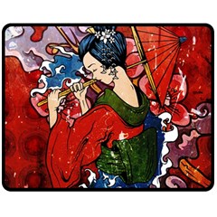 Geisha Geisha Fleece Blanket (medium)  by ExtraGoodSauce