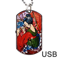 Geisha Geisha Dog Tag Usb Flash (one Side) by ExtraGoodSauce