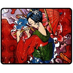 Geisha Geisha Double Sided Fleece Blanket (medium)  by ExtraGoodSauce