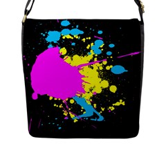 Splatter Splatter Flap Closure Messenger Bag (l)