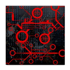 Tech - Red Tile Coaster by ExtraGoodSauce