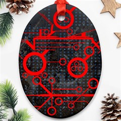 Tech - Red Ornament (oval)