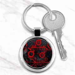 Tech - Red Key Chain (round) by ExtraGoodSauce