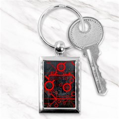 Tech - Red Key Chain (rectangle)