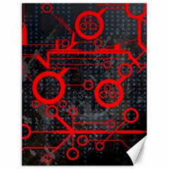 Tech - Red Canvas 18  X 24  by ExtraGoodSauce