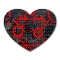 Tech - Red Heart Mousepads