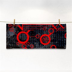 Tech - Red Hand Towel by ExtraGoodSauce