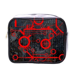 Tech - Red Mini Toiletries Bag (one Side)