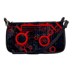 Tech - Red Shoulder Clutch Bag by ExtraGoodSauce