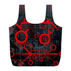 Tech - Red Full Print Recycle Bag (l)