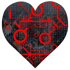 Tech - Red Wooden Puzzle Heart by ExtraGoodSauce