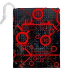 Tech - Red Drawstring Pouch (5XL) Back