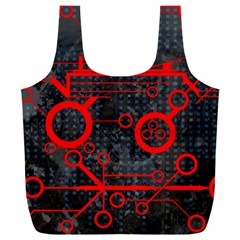 Tech - Red Full Print Recycle Bag (xxl) by ExtraAwesomeSauce