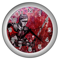 Knight Wall Clock (silver) by ExtraGoodSauce