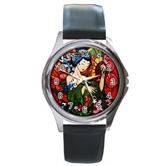 Geisha Geisha Round Metal Watch by ExtraGoodSauce