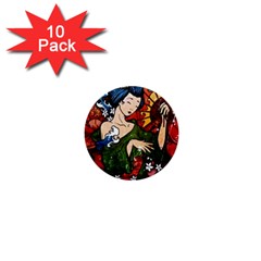 Geisha Geisha 1  Mini Buttons (10 Pack)  by ExtraGoodSauce