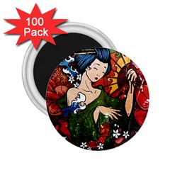 Geisha Geisha 2 25  Magnets (100 Pack)  by ExtraGoodSauce