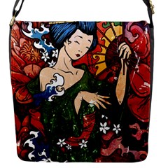 Geisha Geisha Flap Closure Messenger Bag (s) by ExtraGoodSauce