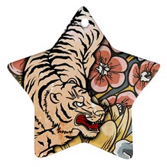 White Tiger Ornament (star) by ExtraGoodSauce