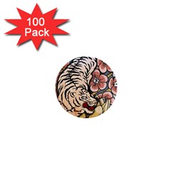 White Tiger 1  Mini Buttons (100 Pack)  by ExtraGoodSauce