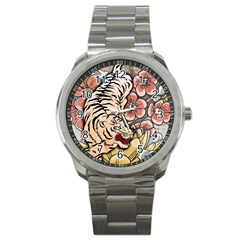 White Tiger Sport Metal Watch by ExtraAwesomeSauce