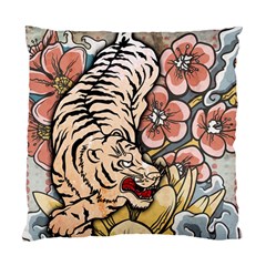 White Tiger Standard Cushion Case (one Side) by ExtraGoodSauce