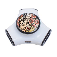 White Tiger 3-port Usb Hub by ExtraAwesomeSauce