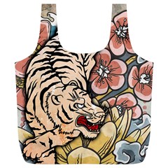 White Tiger Full Print Recycle Bag (xl) by ExtraGoodSauce