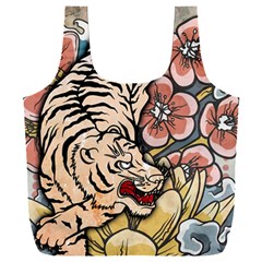 White Tiger Full Print Recycle Bag (xxl) by ExtraAwesomeSauce