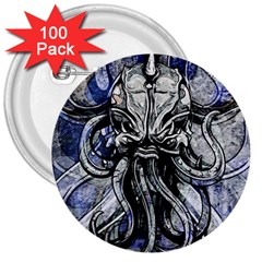 Kraken 3  Buttons (100 Pack)  by ExtraGoodSauce