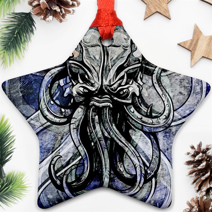 Kraken Star Ornament (Two Sides)