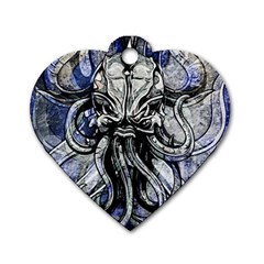 Kraken Dog Tag Heart (two Sides) by ExtraGoodSauce