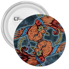 Chinese Phoenix 3  Buttons by ExtraGoodSauce