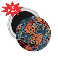 Chinese Phoenix 2 25  Magnets (10 Pack)  by ExtraAwesomeSauce