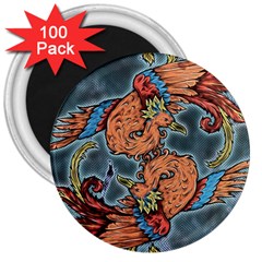 Chinese Phoenix 3  Magnets (100 Pack) by ExtraAwesomeSauce